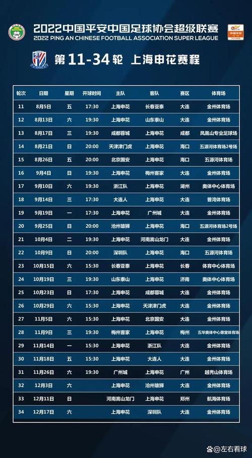 中超联赛赛程表最新时间表